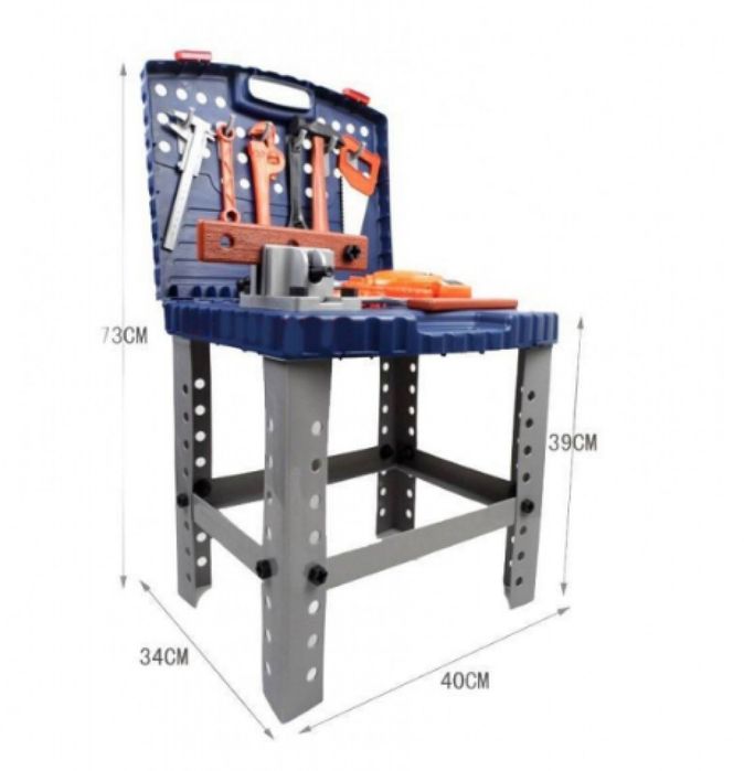 Детска маса за инструменти с играчка електрическа бормашина