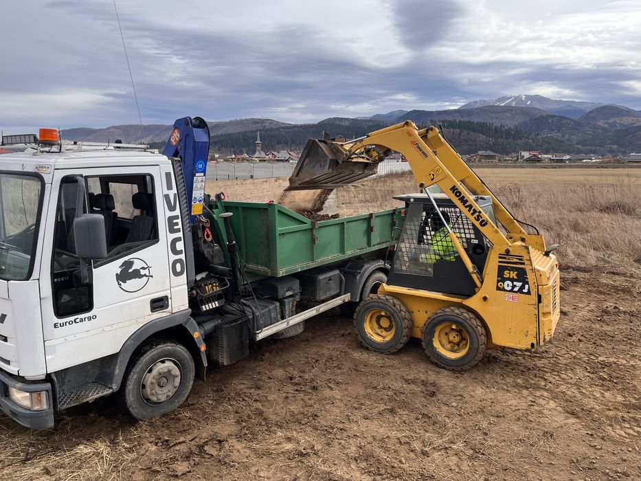 Inchiriez Miniexcavator Bobcat Cilindru compactor Transport agregate