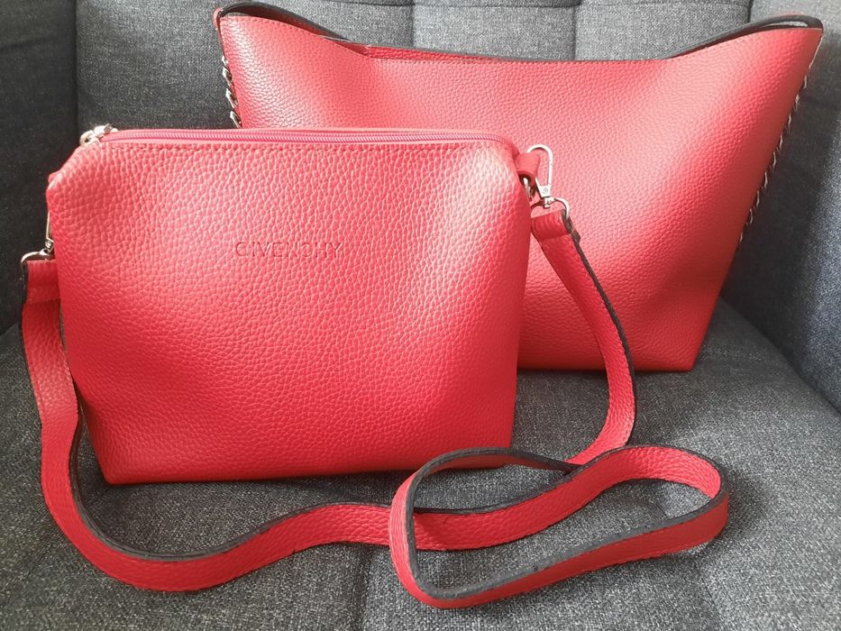 Geanta din piele rosie pentru dama Givenchy