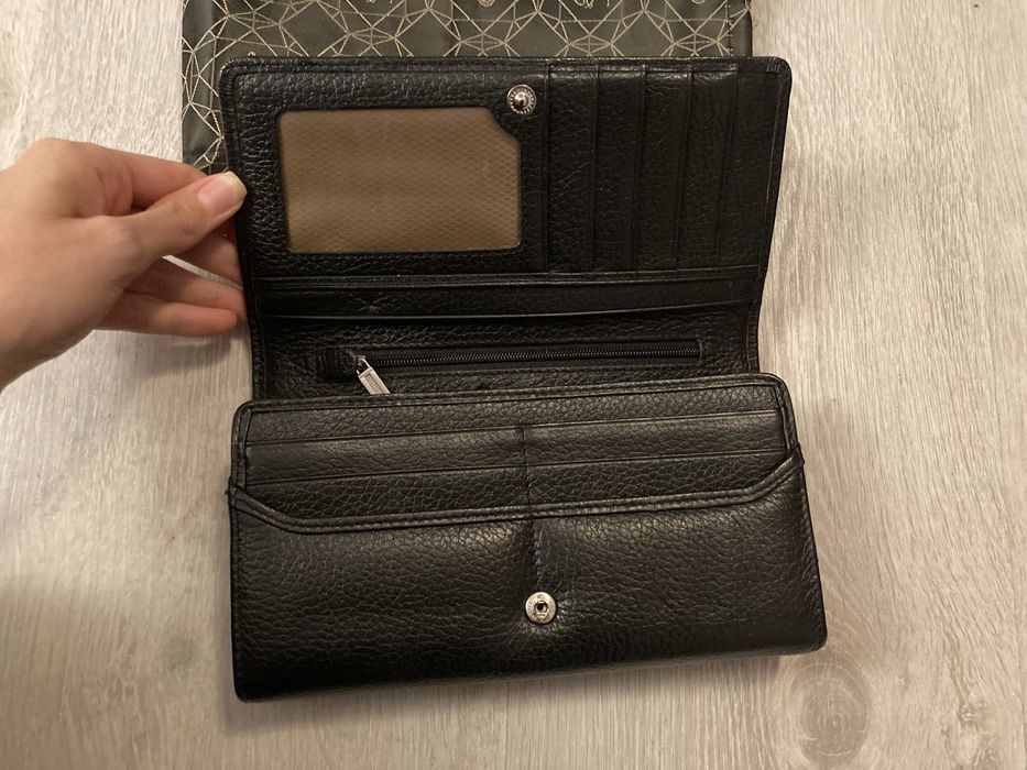 Кожени дамски колан и портфейл