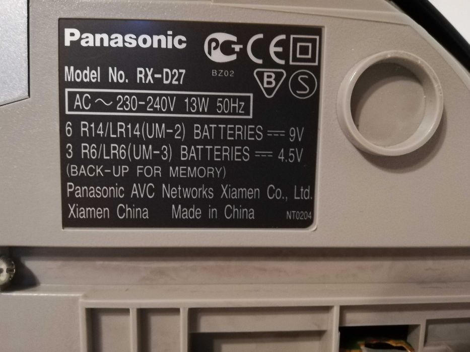 Boombox - Stereo Radio/CD/Cassette PANASONIC RX-D27 cu telecomanda