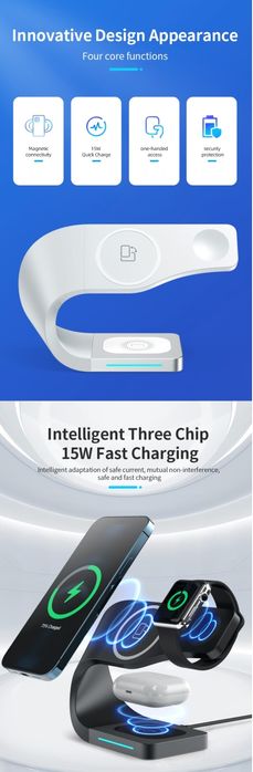 Proda PD-178 Док-станция MagSafe 15W для iPhone 16 Apple Watch AirPods