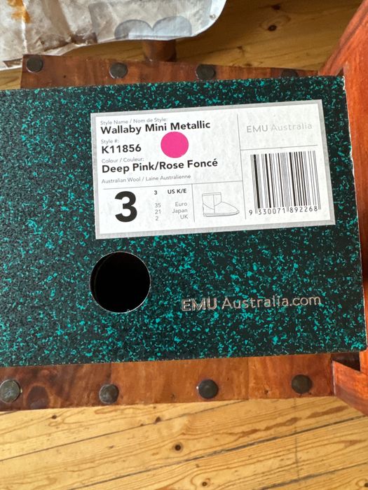 Зимни розови обувки emu 35 номер