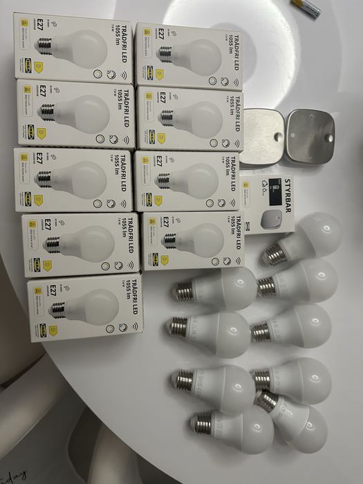 Смарт крушки Ikea tradfri led и дистанционно Skyrbar