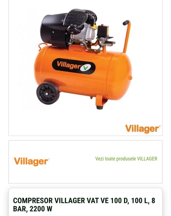 Compresor 100 l villager