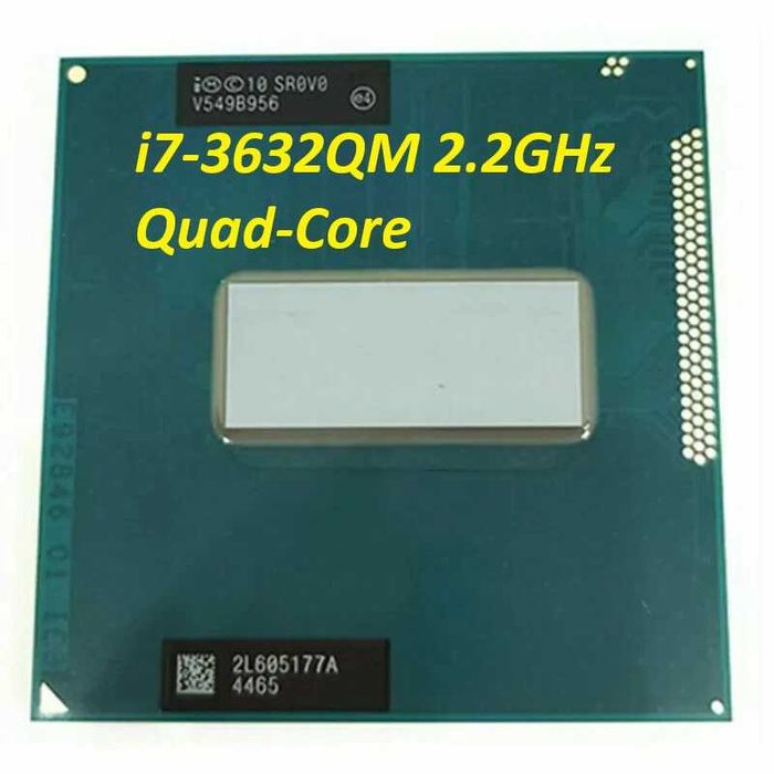 Intel Core i7-3632QM 2.20 GHz/3.20 GHz Turbo, 4Core 8Thread, 6MB Cache