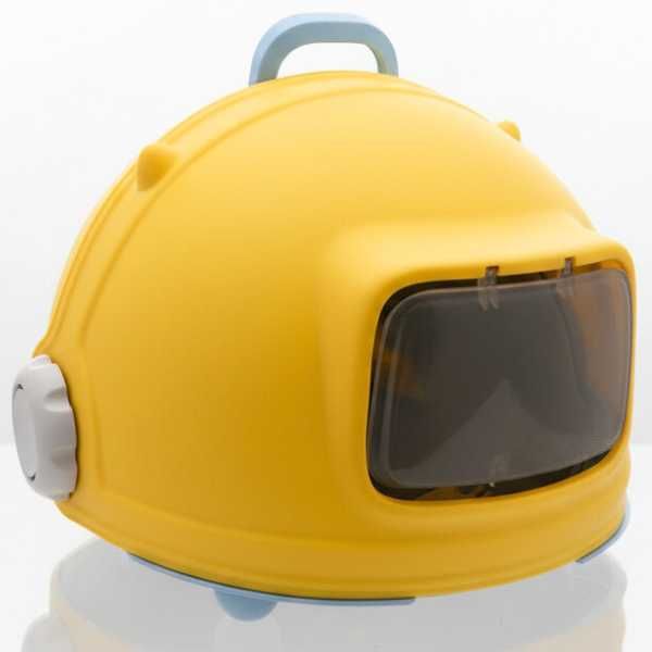 Затворена Котешка Тоалетна - 55.4см/49см/41.7см - Жълта - Pet-Interest