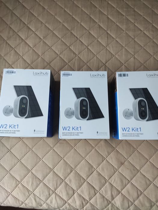 Set 3 camere video cu panou solar Laxinhub