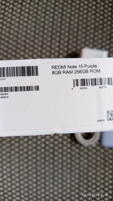 REDMI Note 15  8/256 . Чисто нов. Подарък бързо зареждащ 45w адаптер.