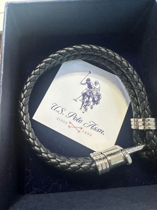 Мъжка кожена гривна на U.S.Polo Assn. since 1890