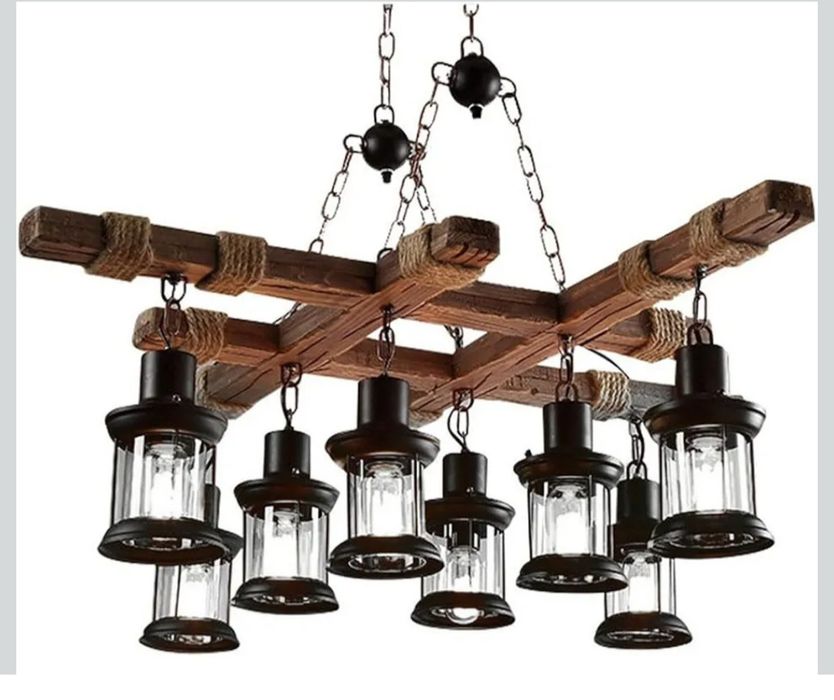 Луксозно осветително тяло в модерен ретро рустик дизайн