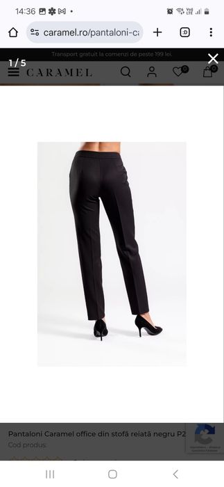 Pantaloni office Caramel marime 42