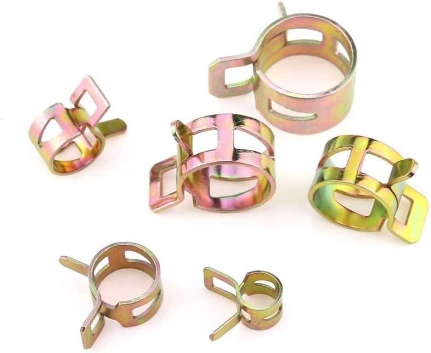 Пружинни скоби за маркучи, въздух, вода, гориво - 80 броя.