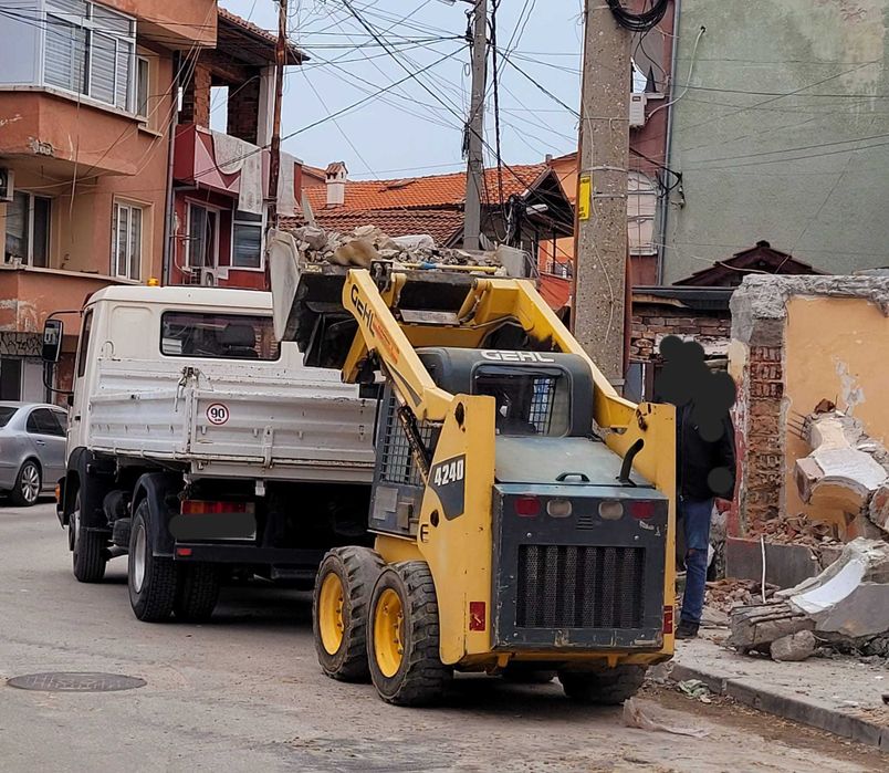 Услуги с бобкат. с. Крумово. Транспорт с бус/самосвал 3.5т.