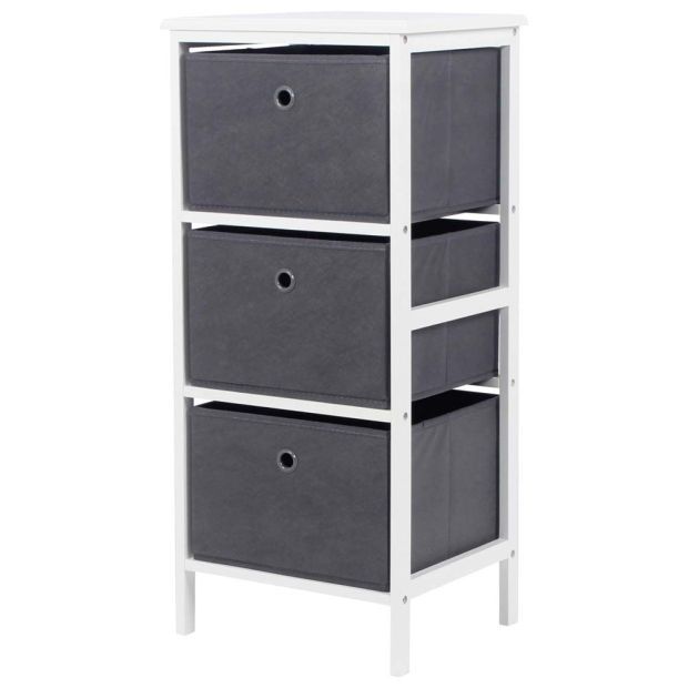 Етажерка с 3 текстилни кутии