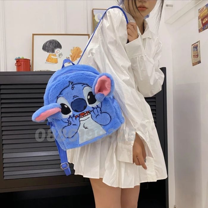 Плюшена детска Раница Стич, Stitch плюшена играчка Раница