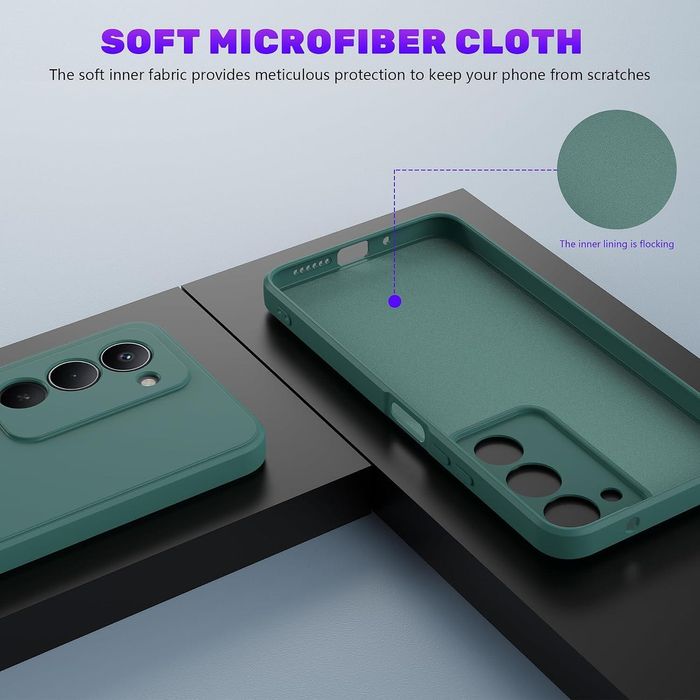 Матов силиконов кейс за xiaomi redmi 15 4g - тъмно зелен