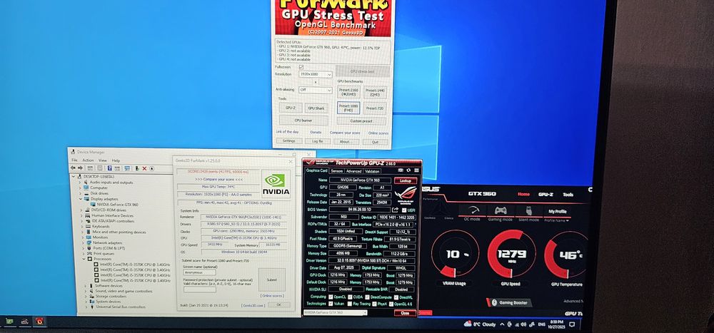 Placa video MSI GeForce GTX 960 Gaming 4GB GDDR5 128-bit la 250 ron