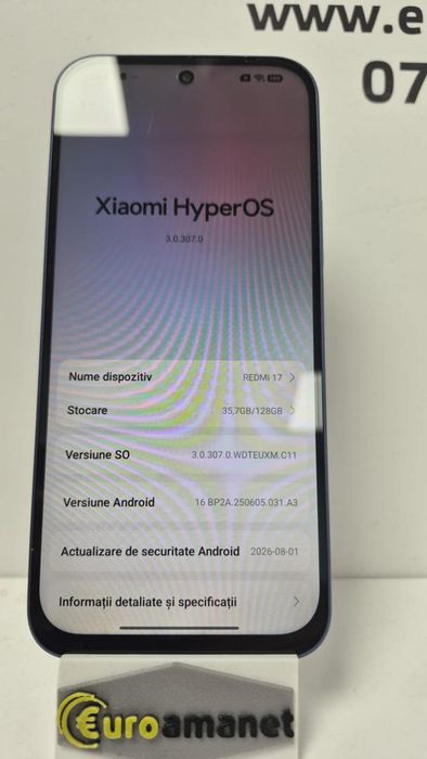 Telefon mobil Xiaomi REDMI 17, 5G, 128GB, 4GB RAM, Blue -B-