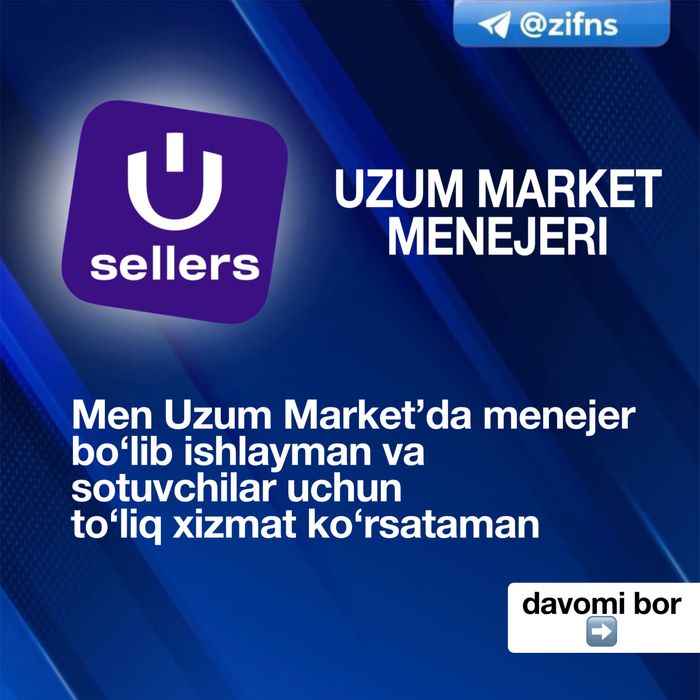 Uzum market menejer , arzon va tez