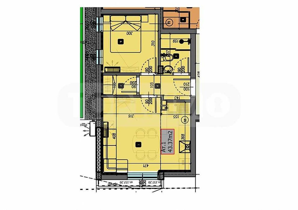 Продава се Двустаен апартамент в Варна, Виница - 49 кв.м за 1333 €/кв.м - Снимка #1