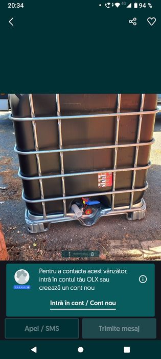 Butoaie plastic 220L bazin cub