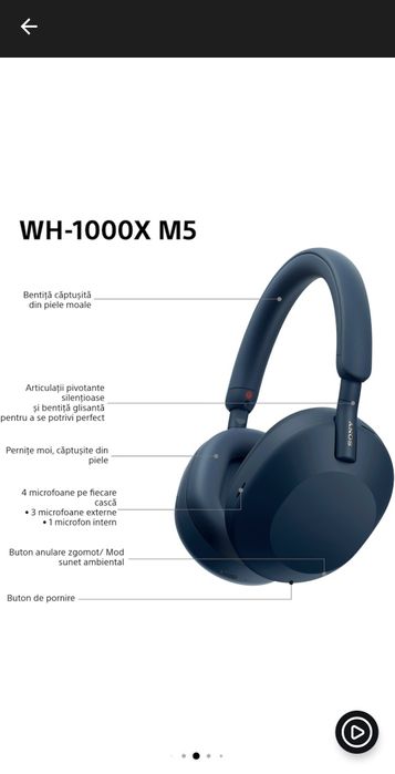 Casti Over the Ear Sony WH-1000XM5L