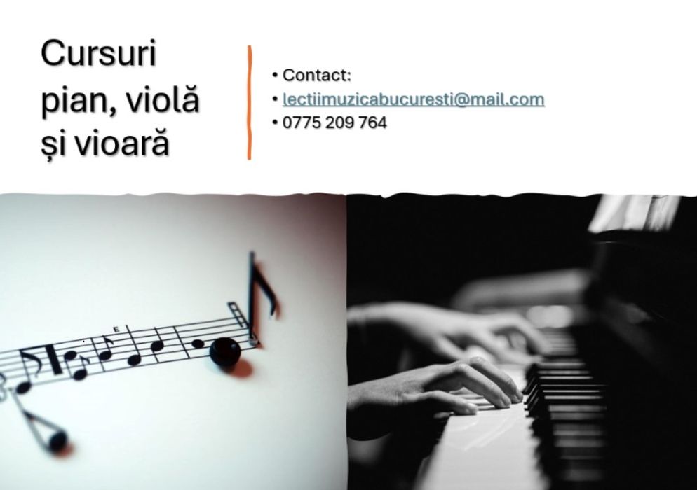 Lectii-Cursuri-Meditatii pian, viola si vioara