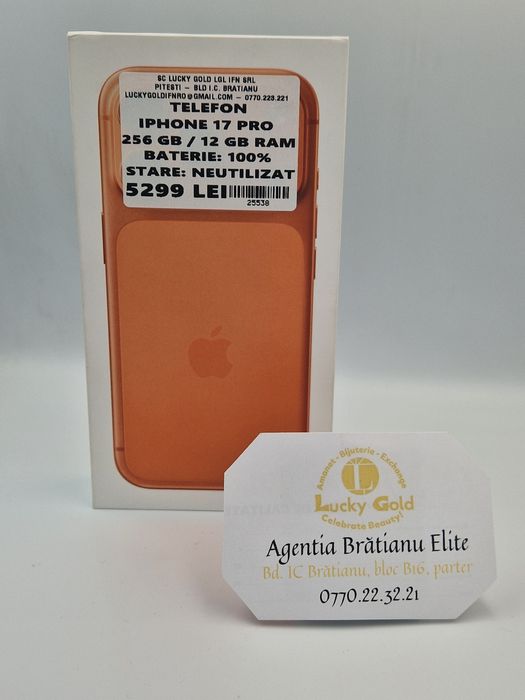 Iphone 17 Pro Cosmic Orange 256 Neutilizat cod 25538
