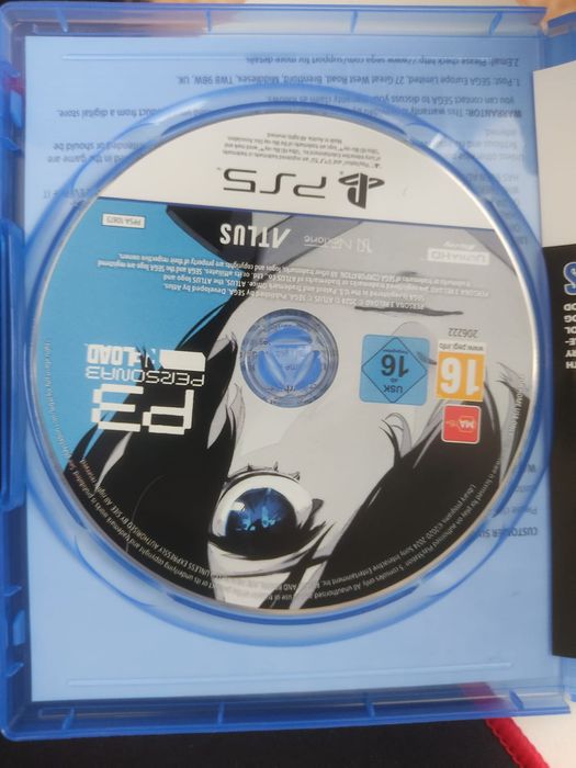Диск на пс5 Persona 3 reload