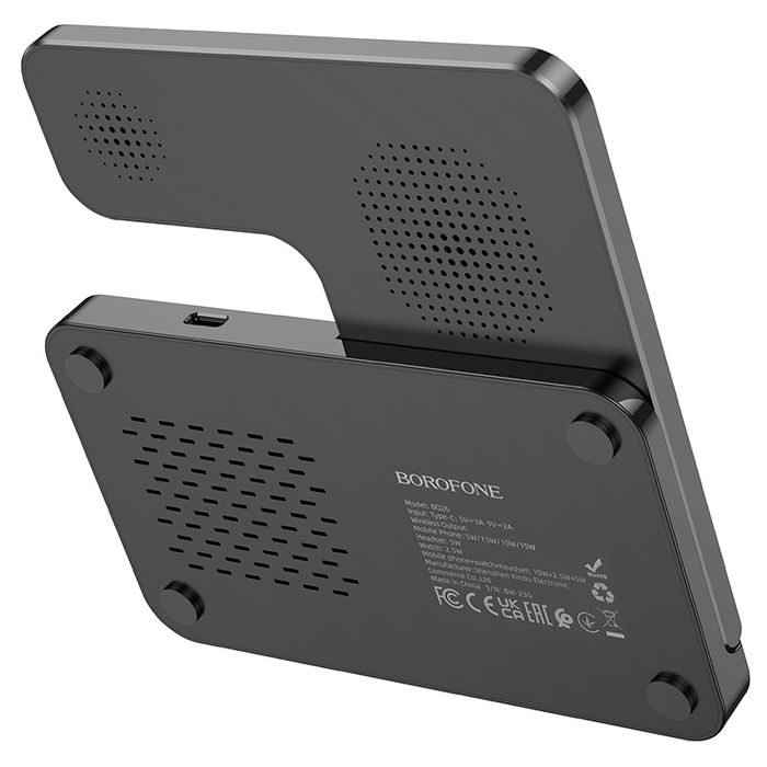 Borofone BQ26 3в1 Wireless Док-станция 15W для iPhone 16 iWatch AirPod