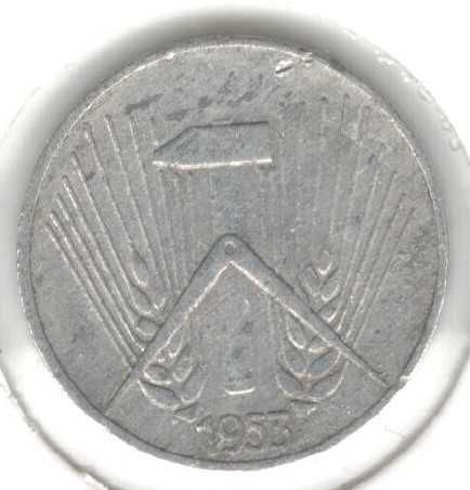 Germany D.R.-1 Pfennig-1953 E-KM# 5