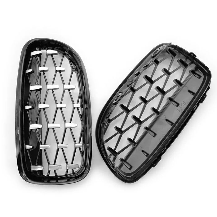 Grile Diamond Bmw E90 E91 Face-lift Negru lucios Crom 2008-2010