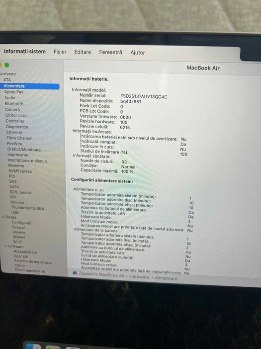 Vând Apple MacBook Air M2 – 13,6″ 8Gb Ram, 256 Gb