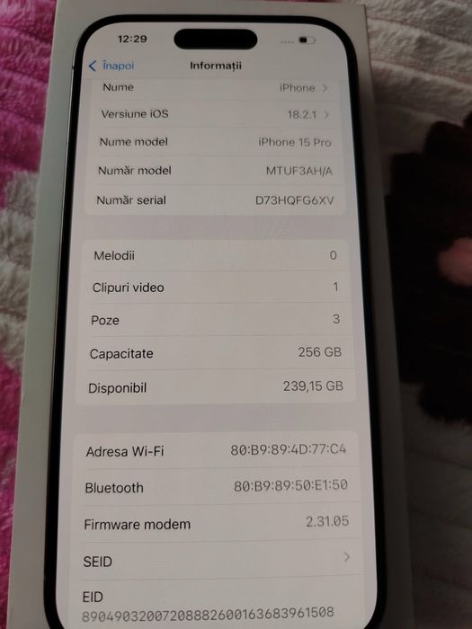 Iphone 15 pro 256gb 98% bateria