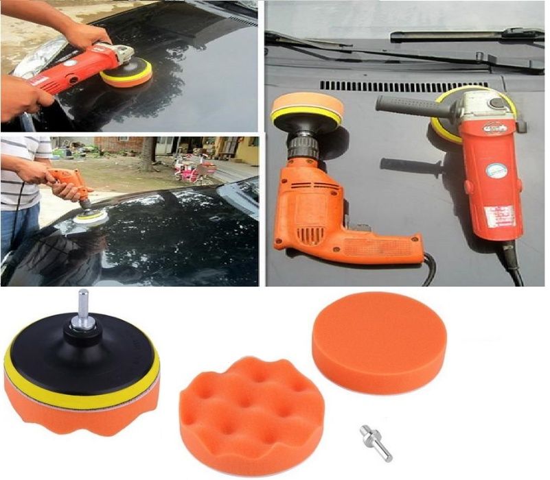 Kit Polish auto profesional XL 15 cm Set 10 piese + adaptor bormasina