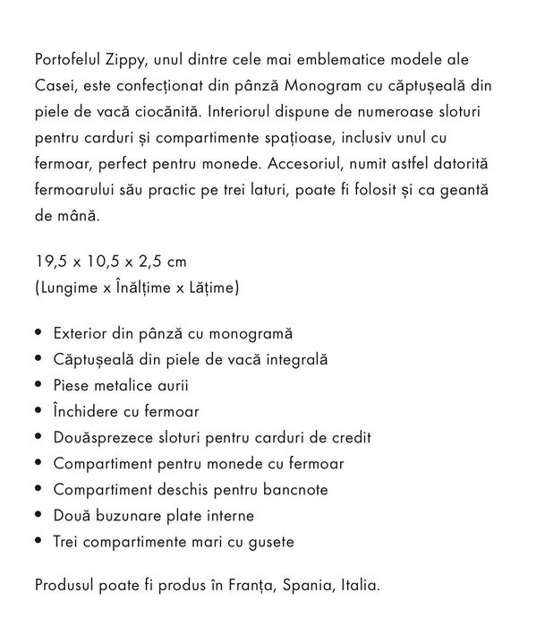 Portofel damă Louis Vuitton Zippy monogram