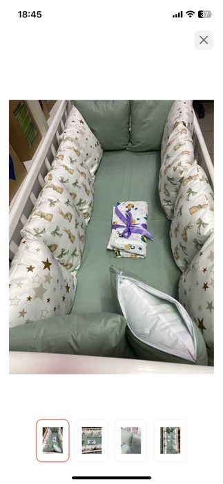 Продам бортики с простынью на резинке