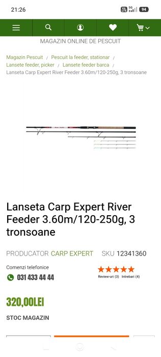 Lansete feeder CARP EXPERT River feeder