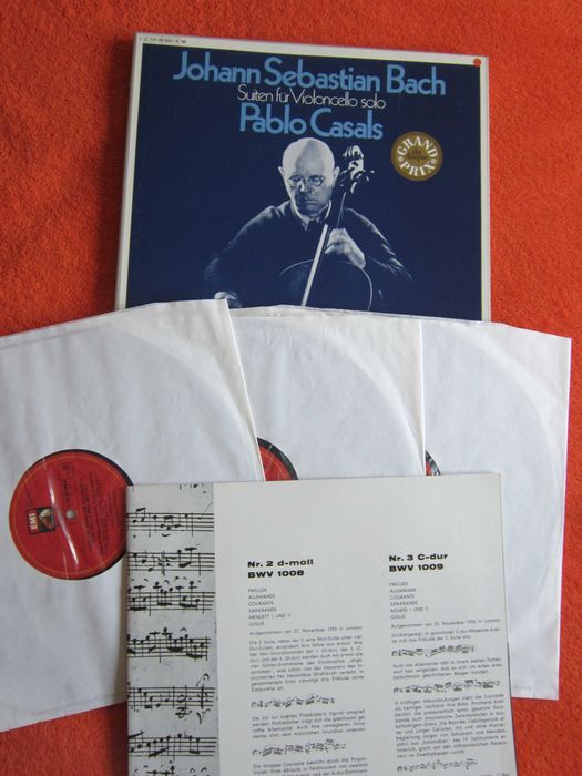 rar Pablo Casals ‎ Suiten Fur Violoncello Solo Bach Germany impecabil