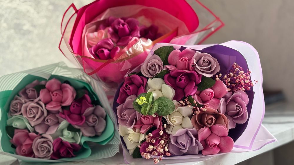 Мыльные розы букет