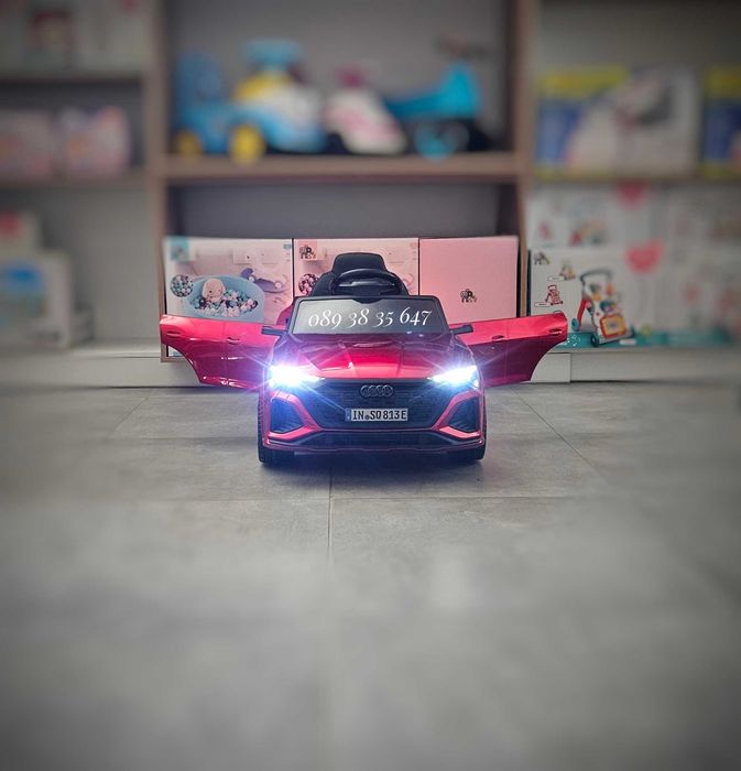 ПРОМОЦИЯ!НОВО!Акумулаторен джип Audi SQ8 RED с 12V батерия,меки гуми