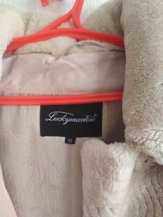 Шуба мутон белая