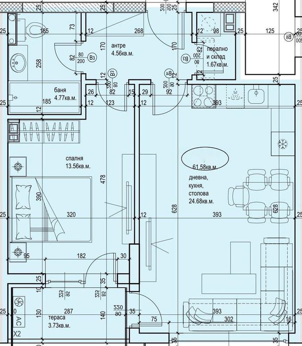 Двустаен апартамент в кв. Каменица пред АКТ 16