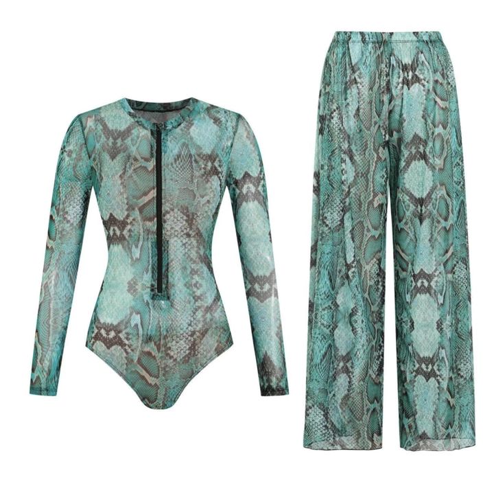 Купальник сеточка SPF с штанами