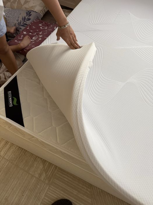 Кровать+экоматрас+наматрасник