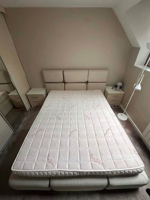 Двойно тапицирано легло с повдигащ механизъм + матрак