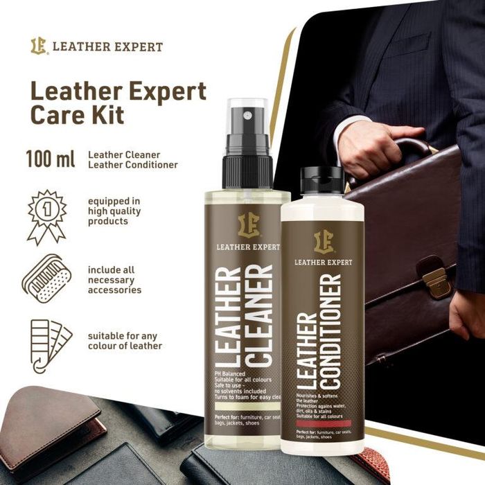 комплект за почистване и грижа за кожа leather expert care kit ...