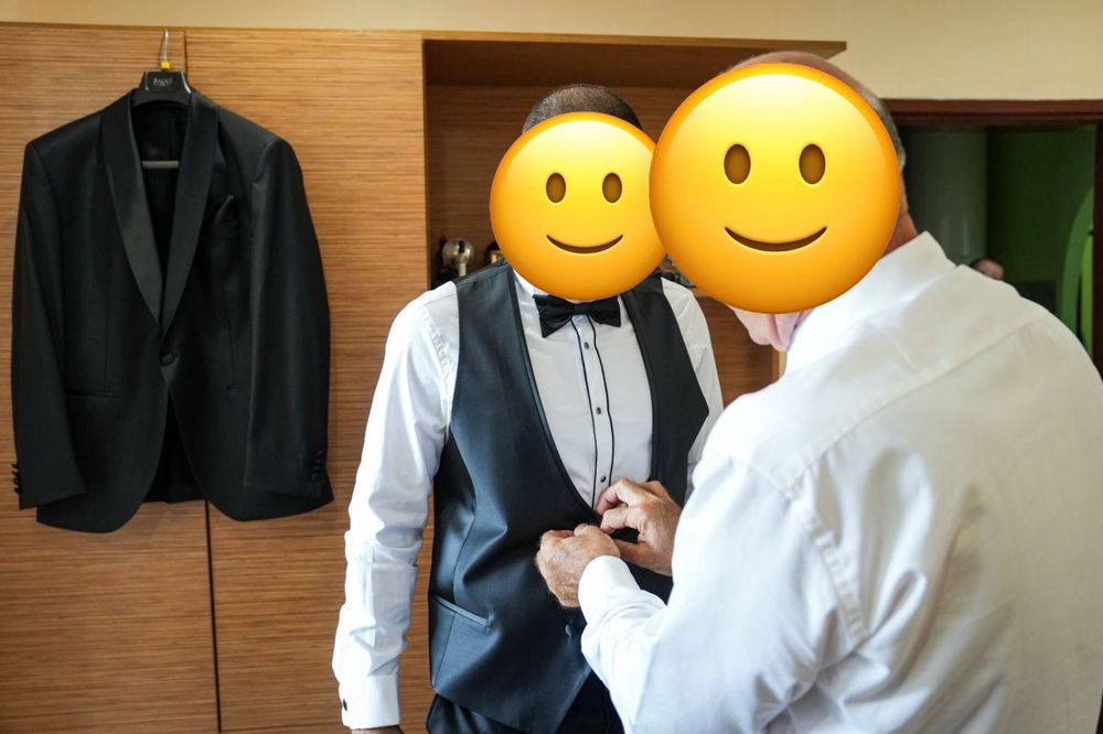 Официален мъжки смокинг - носен веднъж