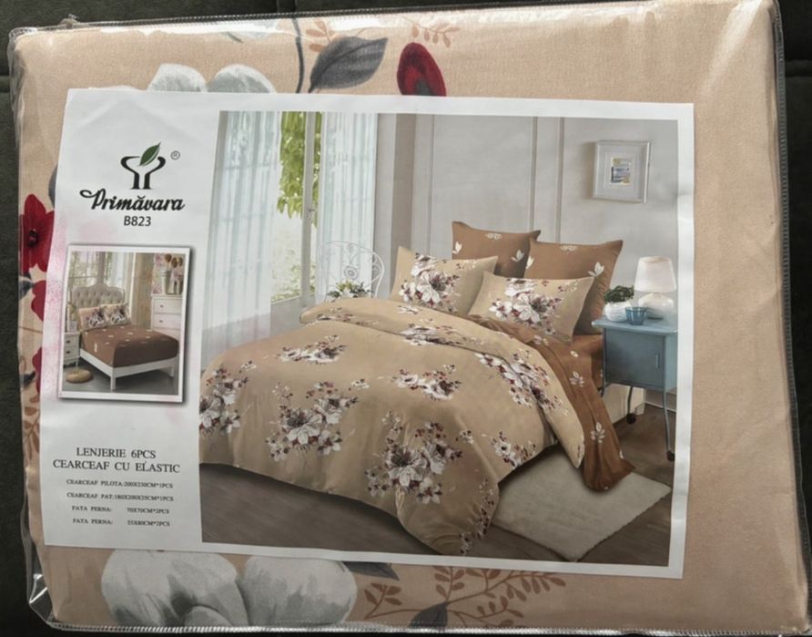 Lenjerie de pat din finet, 6 piese, Primavara